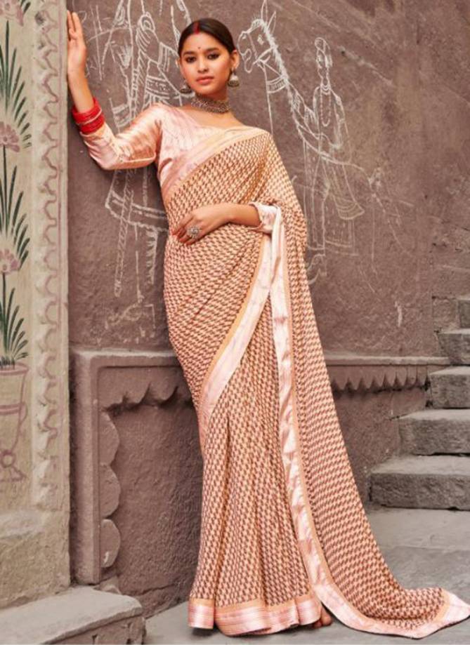 MINTORSI AADHYATMIK Fancy Latest Designer Festive Wear Weightless With Satin Lace Printed Saree Collection